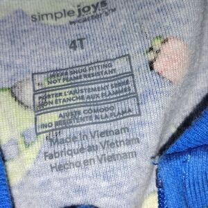 Blue dinosaur toddler one piece sleeper